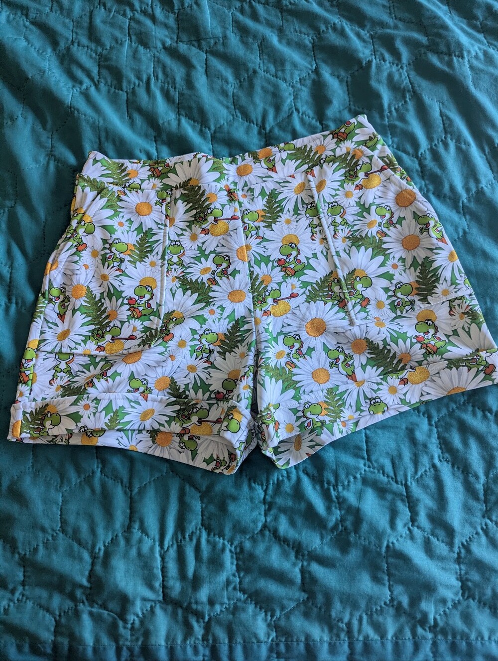 Blackmilk Nintendo Yoshi Garden Cuffed Shorts